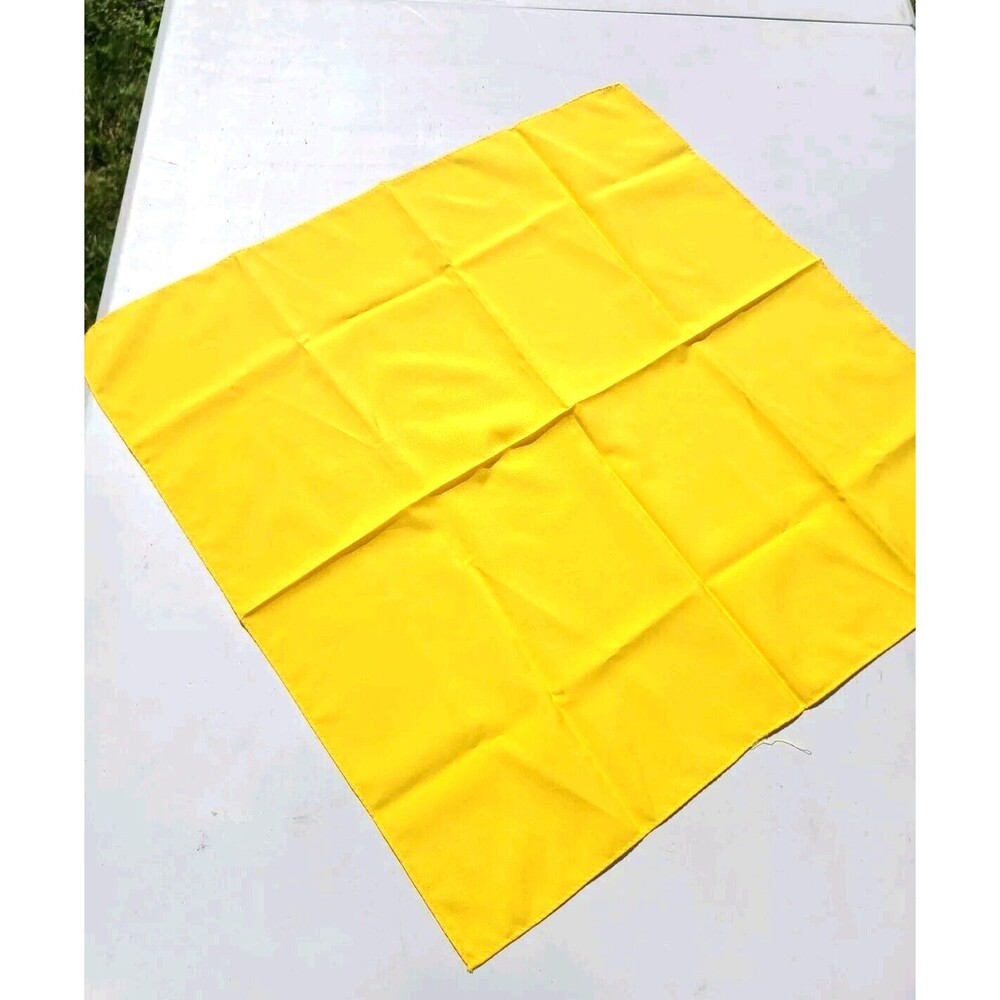 Vintage Glentex Solid Yellow Scarf 21" X 21"  Japan 100% Polyester RN 15542